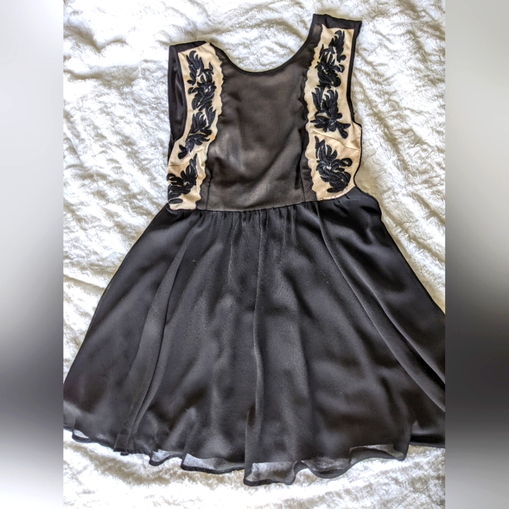 Black and Nude cocktail dress